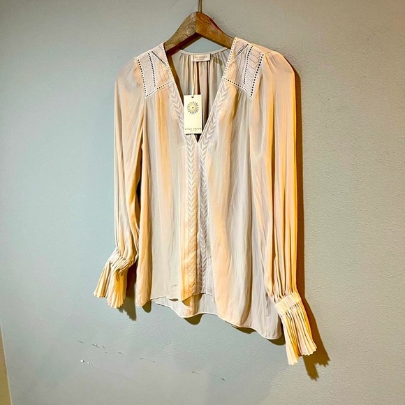 Ramy Brook Sumner Blouse in Ivory. - Picture 5 of 7